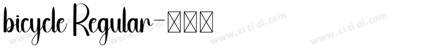 bicycle Regular字体转换
